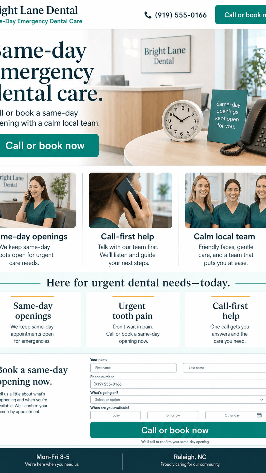 Emergency, seen today landing page