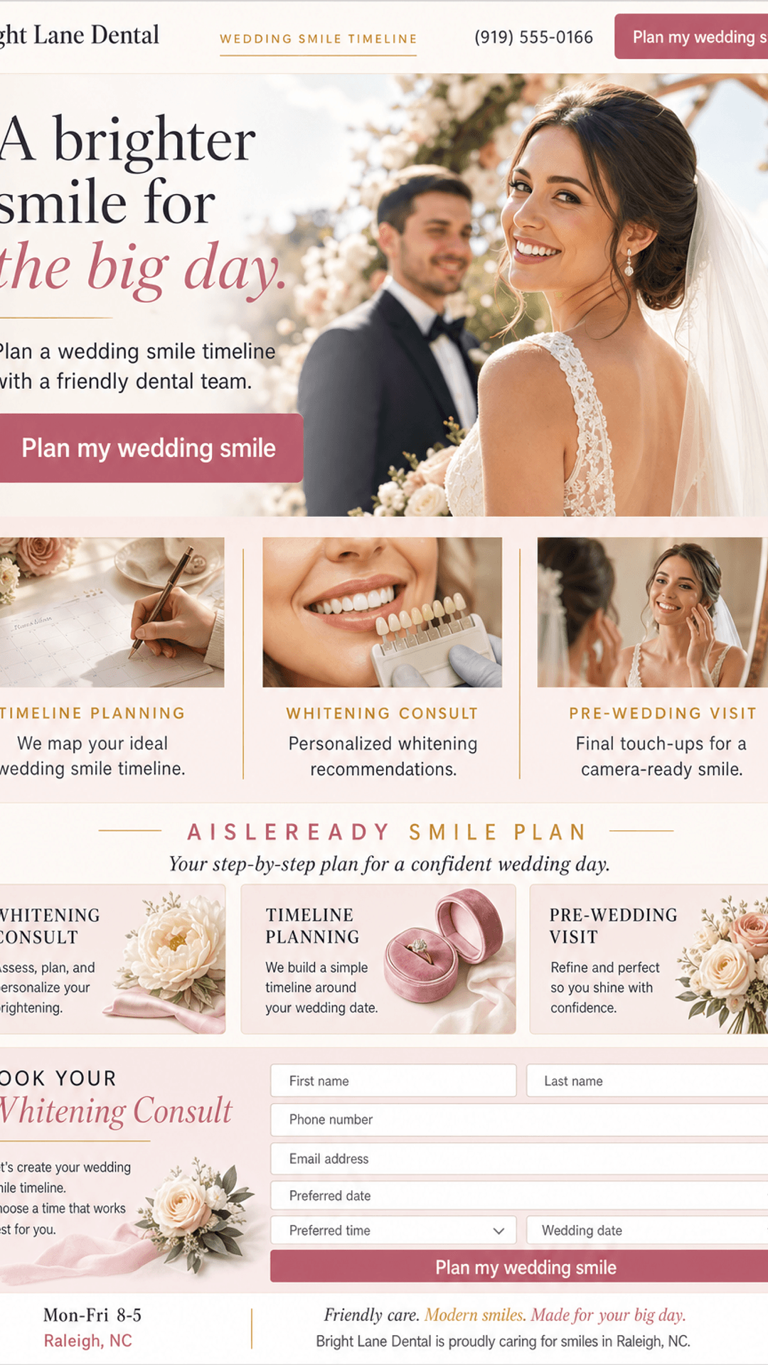 Wedding season landing page